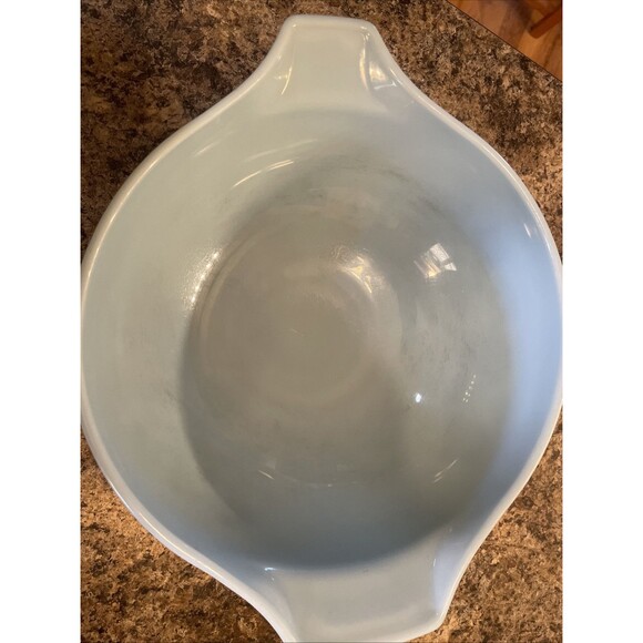 Pyrex Golden Grapes 4 QT Cinderella Mixing Bowl Blue Delphite interior 444 - Picture 2 of 9
